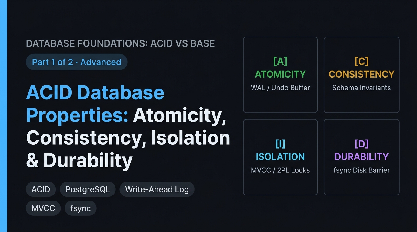 ACID Database Properties: Atomicity, Consistency, Isolation & Durability in Practice