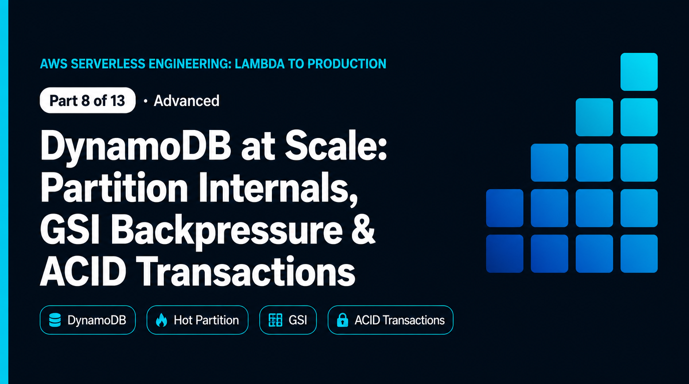 DynamoDB at Scale: Partition Internals, GSI Backpressure & ACID Transactions