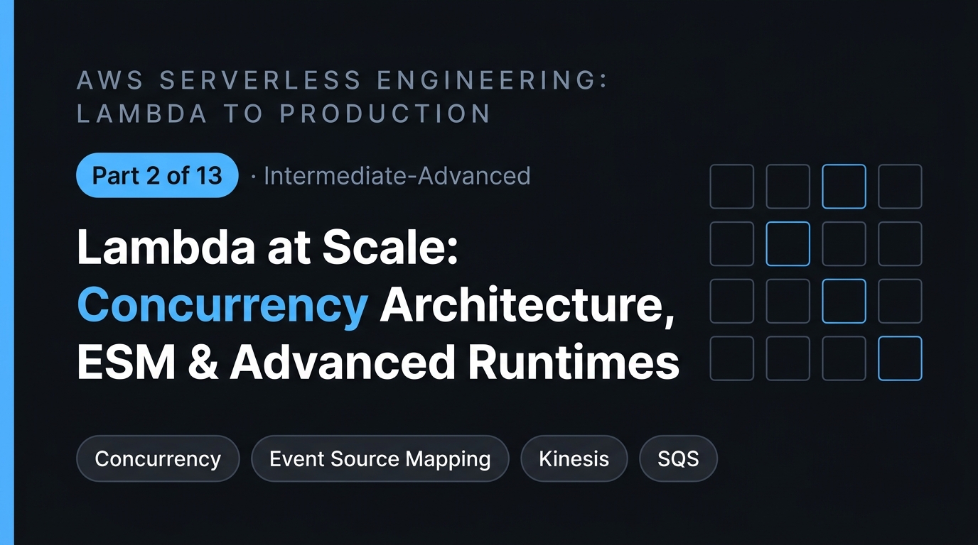 Lambda at Scale: Concurrency Architecture, ESM & Advanced Runtimes