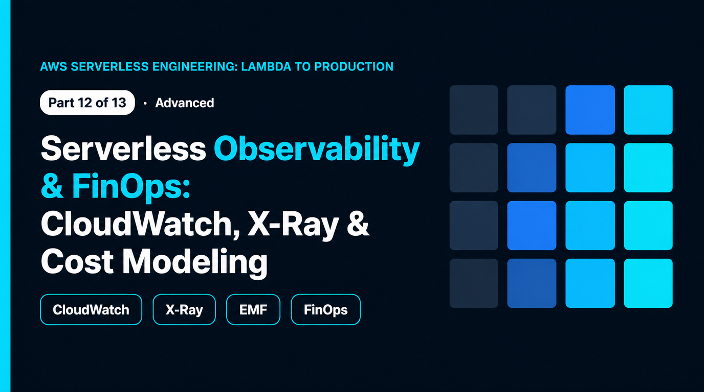 Serverless Observability & FinOps: CloudWatch, X-Ray & Cost Modeling