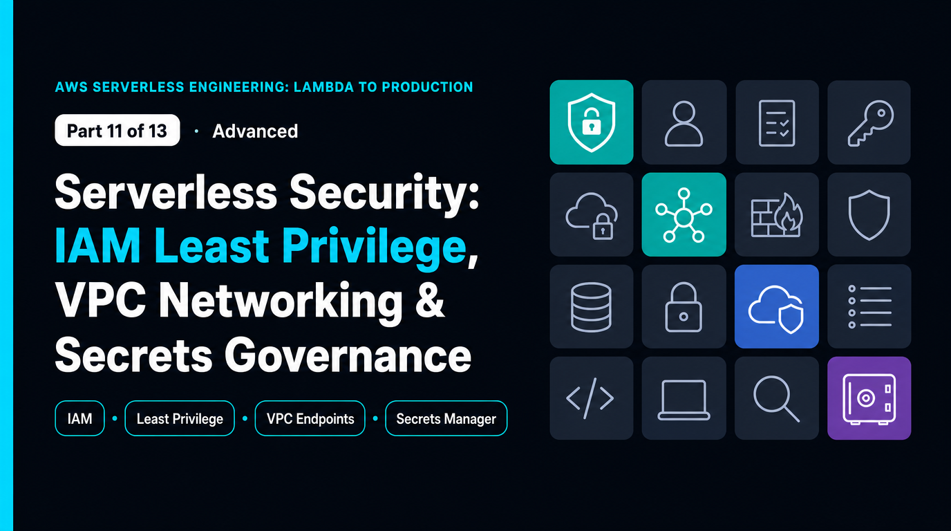 Serverless Security: IAM Least Privilege, VPC Networking & Secrets Governance