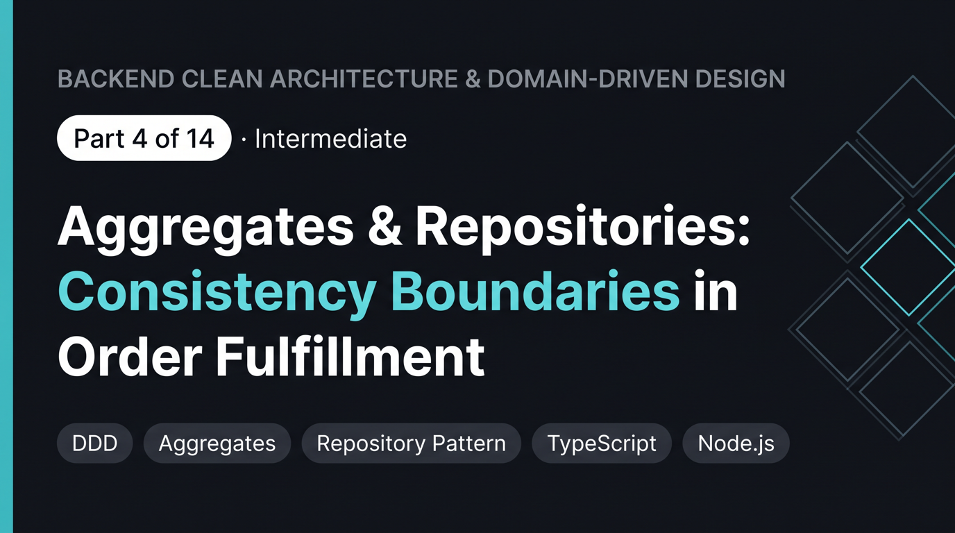 Aggregates & Repositories: Consistency Boundaries in Order Fulfillment