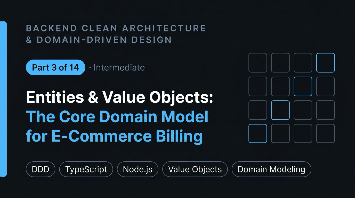 Entities & Value Objects: The Core Domain Model for E-Commerce Billing