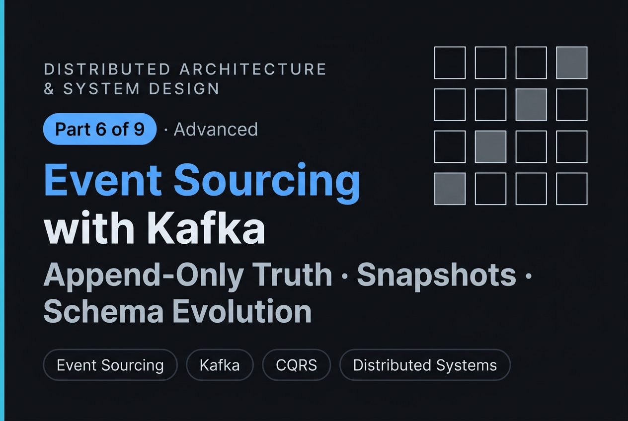 Event Sourcing with Kafka: Append-Only Truth, Snapshot Optimization & Schema Evolution