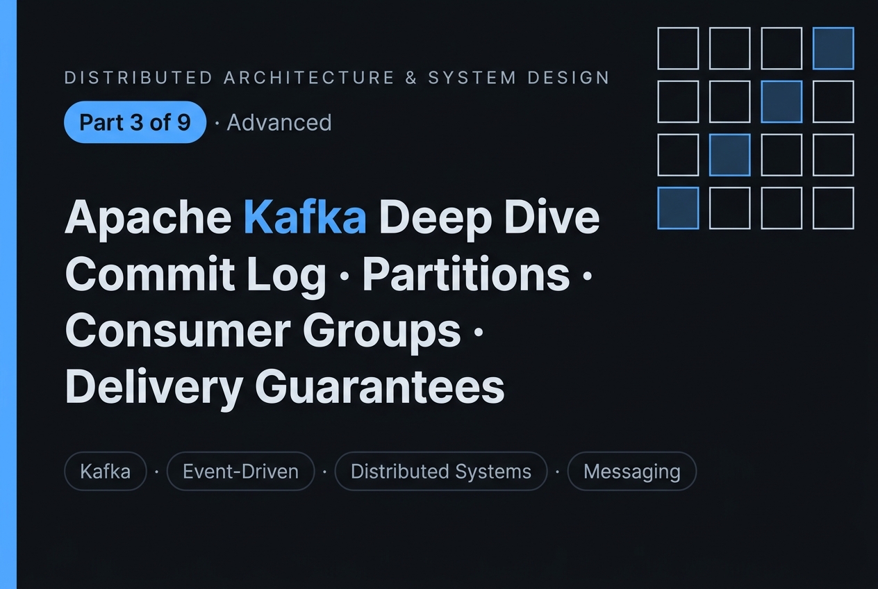 Apache Kafka Deep Dive: Commit Log, Partitions, Consumer Groups & Delivery Guarantees