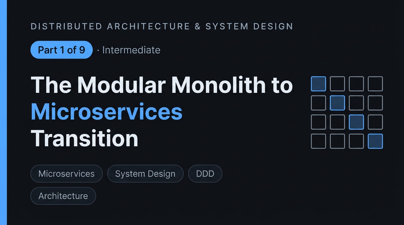 The Modular Monolith to Microservices Transition: Bounded Contexts, Strangler Fig & Service Contracts