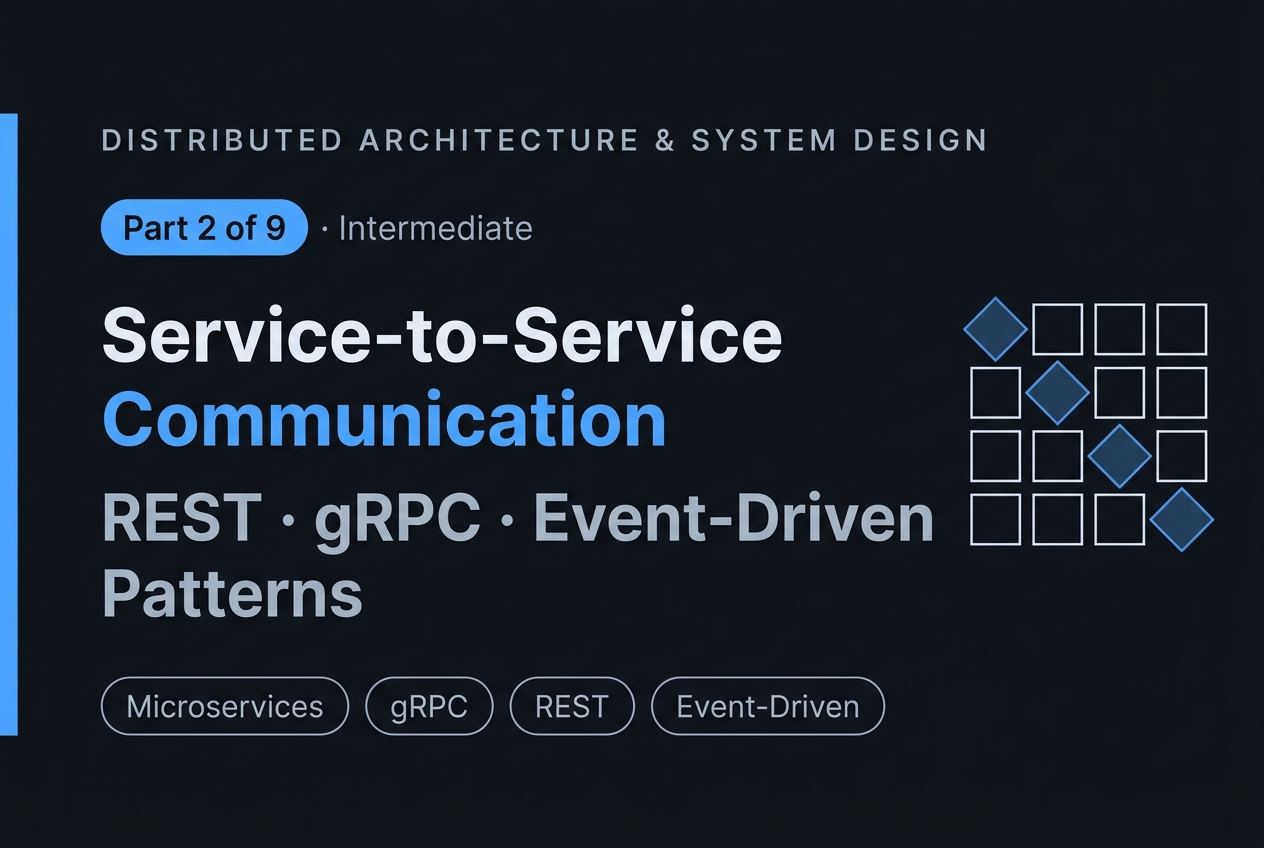 Service-to-Service Communication: Synchronous vs Asynchronous, REST, gRPC & Event-Driven Patterns