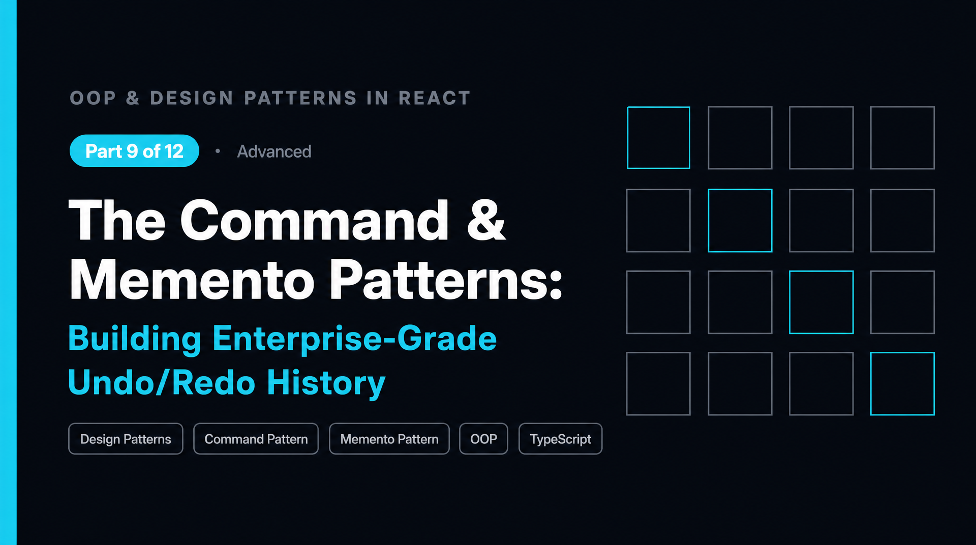 The Command & Memento Patterns: Building Enterprise-Grade Undo/Redo History