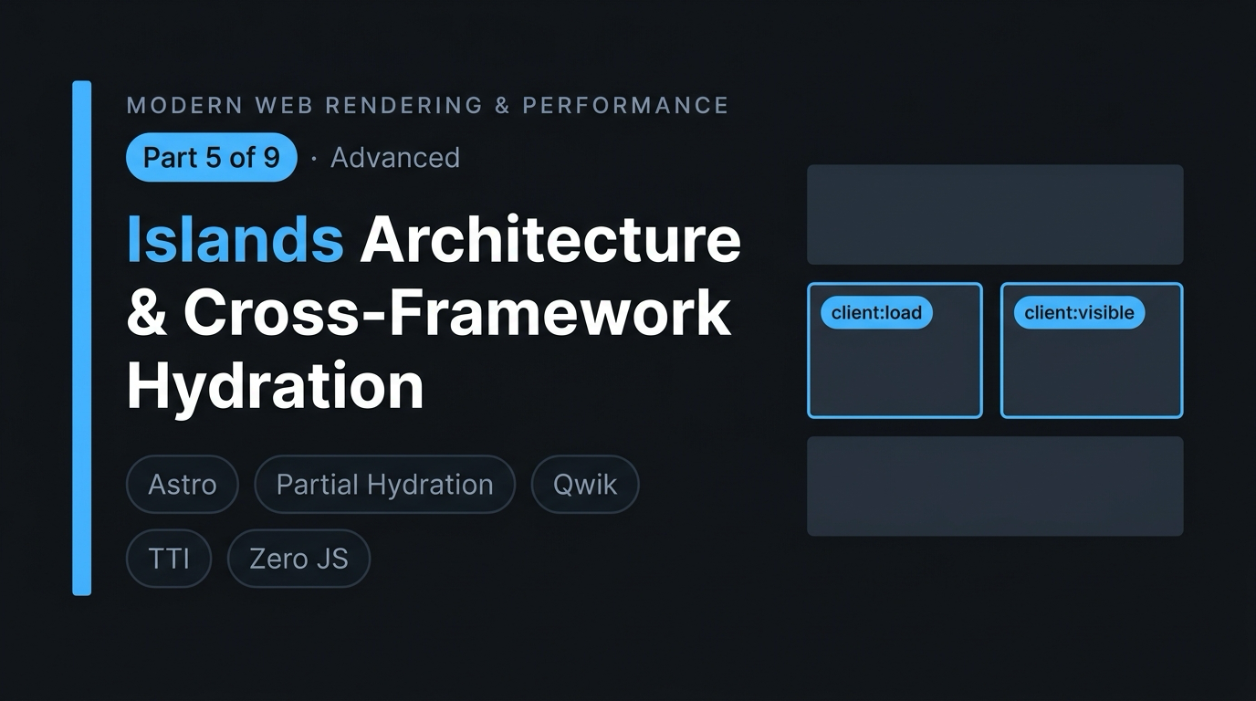 Islands Architecture & Cross-Framework Hydration