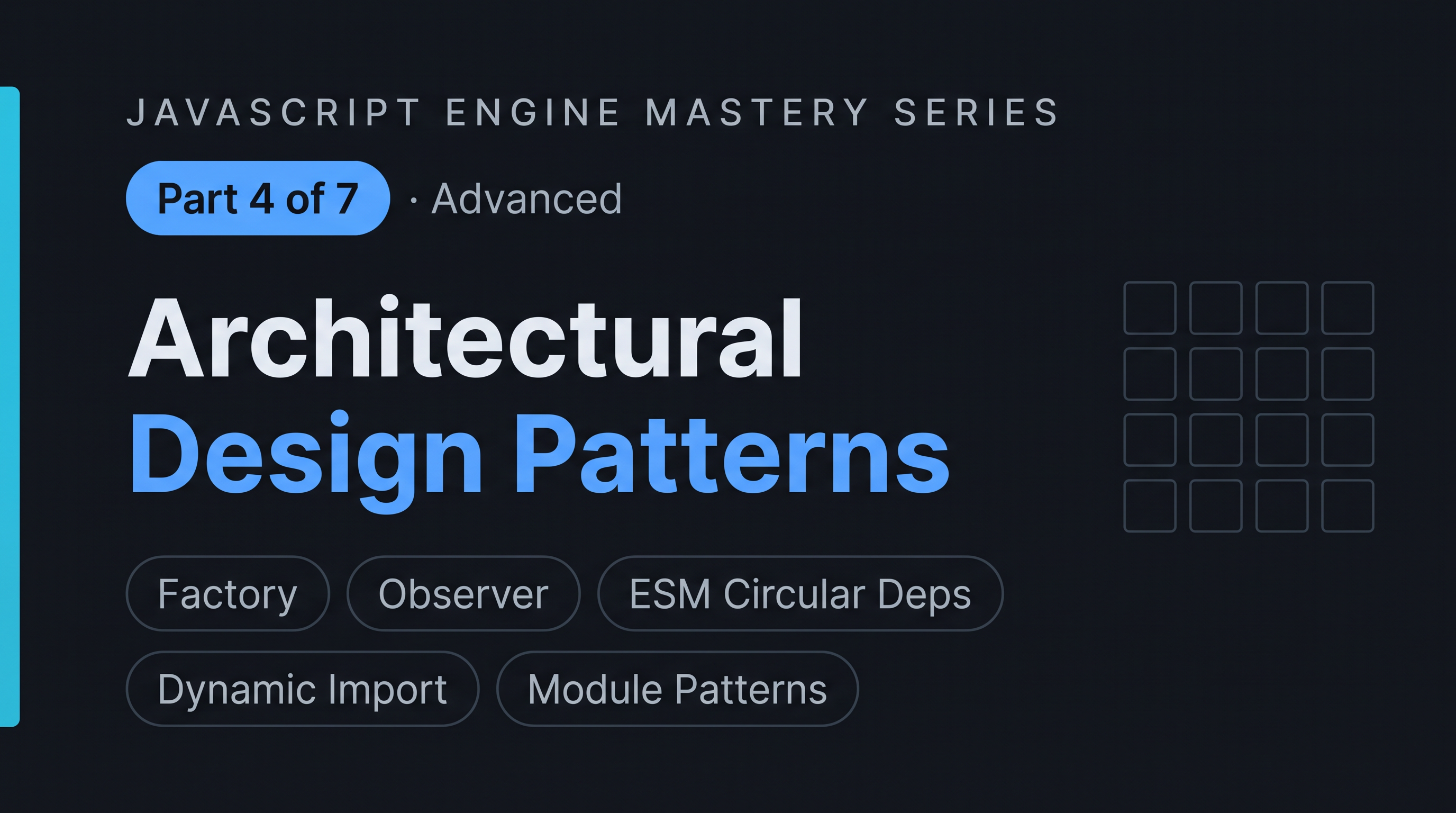 Architectural Design Patterns in JavaScript: Factory, Observer, Proxy & Module Internals