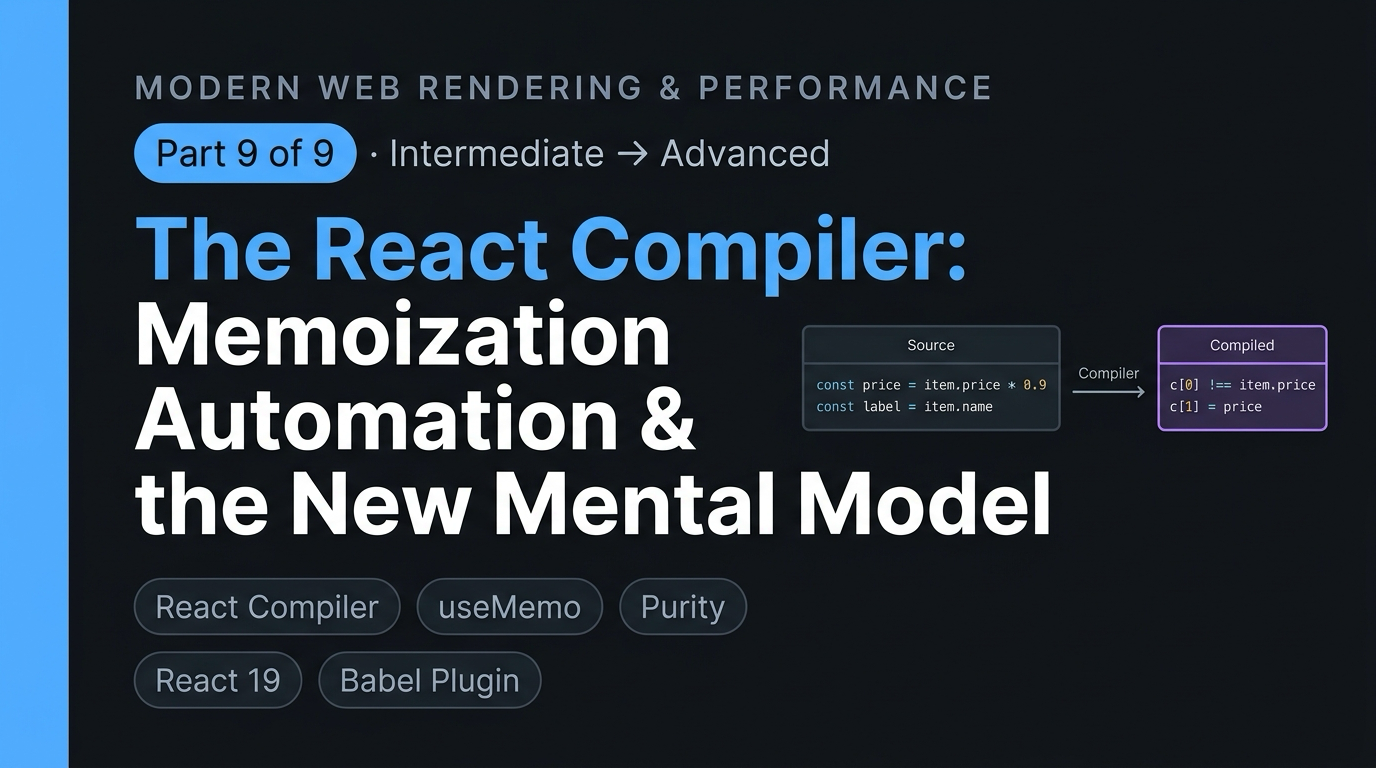 The React Compiler: Memoization Automation & the New Mental Model