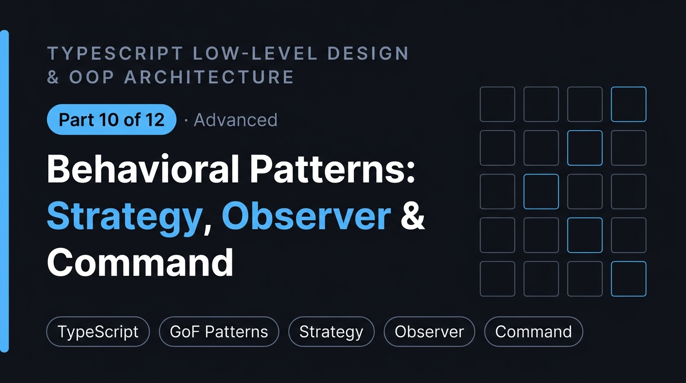 Behavioral Patterns: Strategy, Observer & Command Pipelines